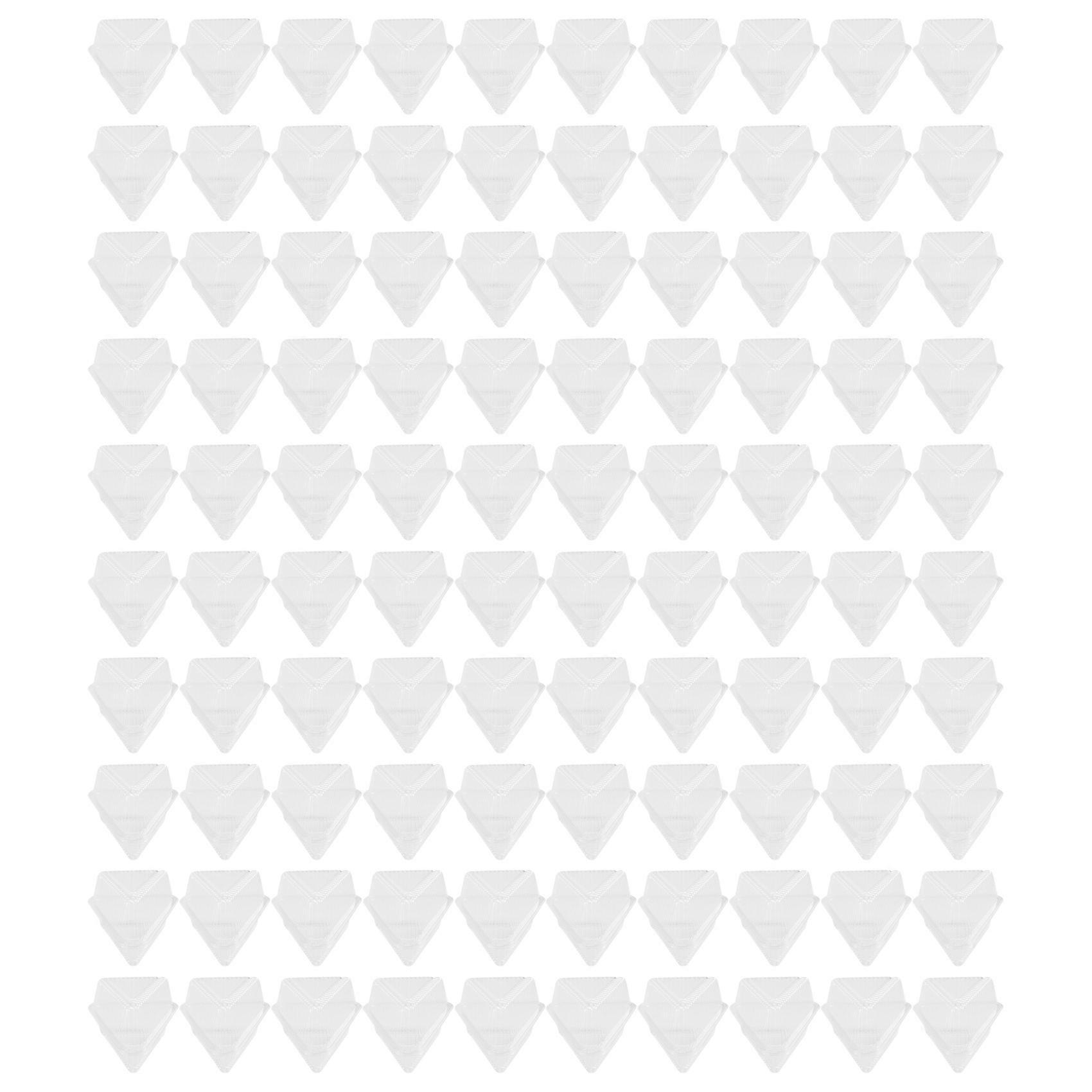 100Pcs Triangle Cheesecake Boxes Slice Cake Box Triangle Pie Holders Cake Boxes for Bakery Party Wedding