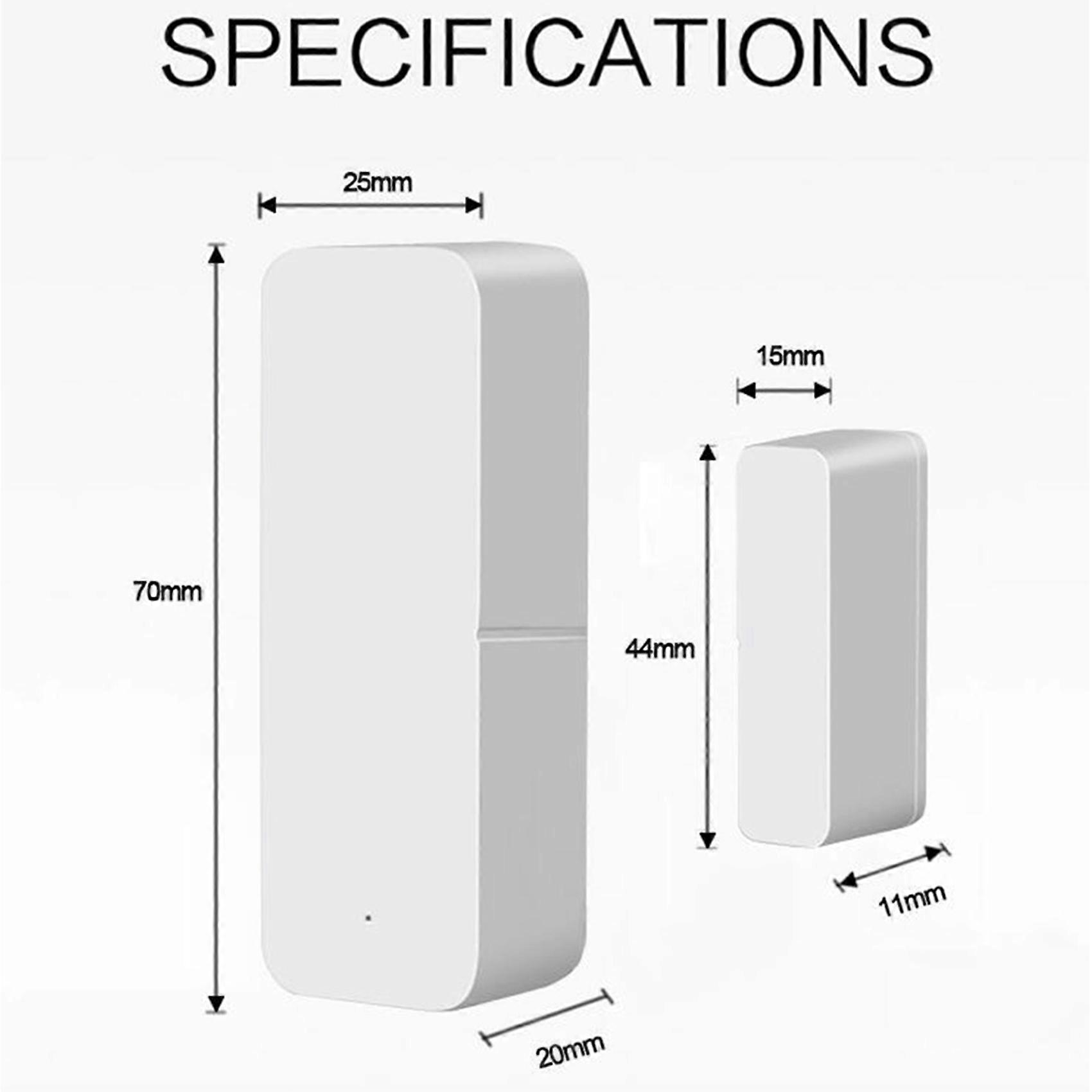4X TUYA Zigbee 3.0 Smart Window Door Sensor Wireless Connection Multifunction for Smart Echo Hub SmartLife App