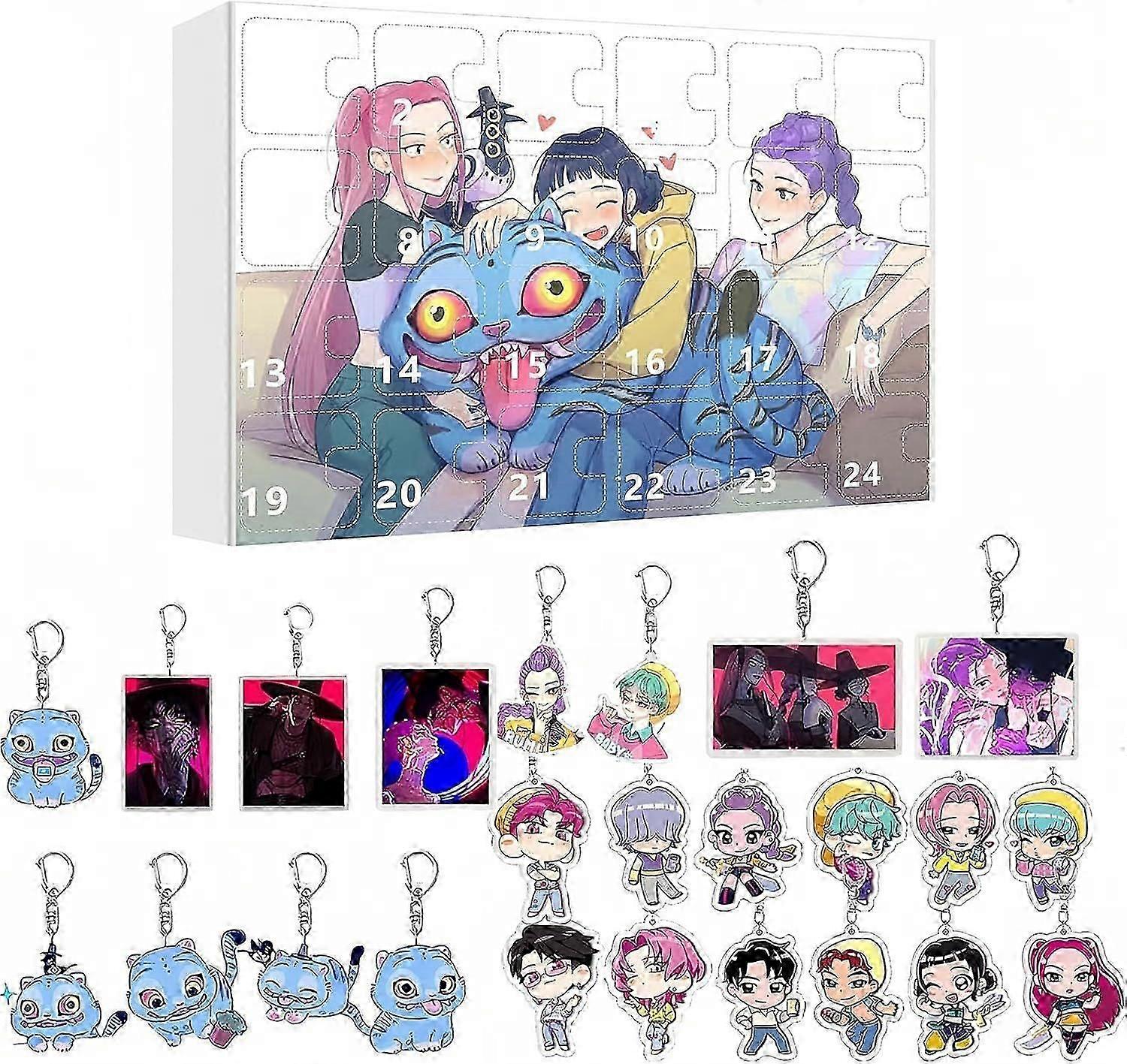 Hunter Advent Calendar 24 Days Christmas Countdown Calendar Keychain, a Christmas surprise gift for Kpop lovers (Advent Calendar 2)GOOD