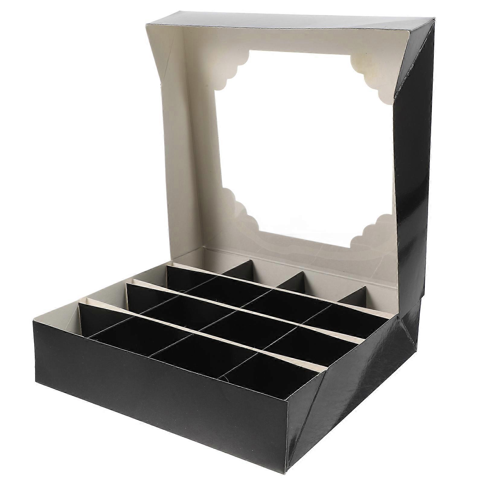 Chocolate Rose Flower Box Paper Cake Boxes for Wrapping 5Pcs Set