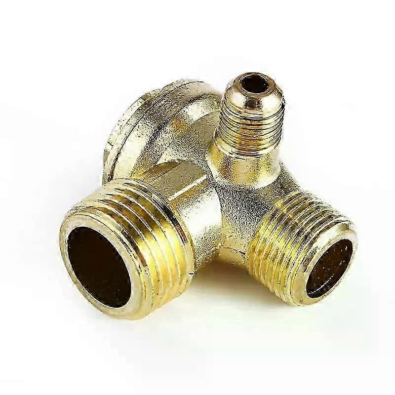 Air Compressor Check Valve 3 Way Unidirectional Check Valve Connect Pipe Fittings Connector Zinc Alloy For Pipe Connection Air