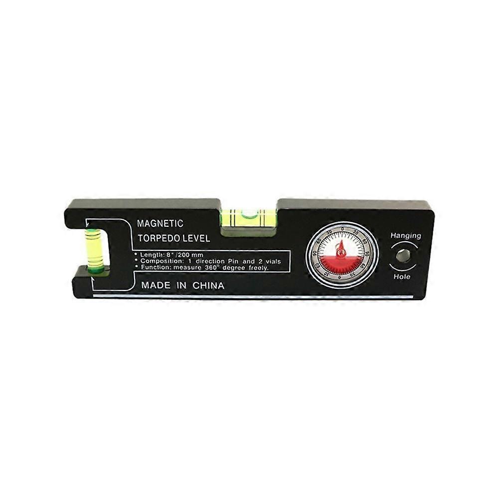 Angle Meter Level 20x5.5x1.6cm AcrylicABS Plastic Black Level