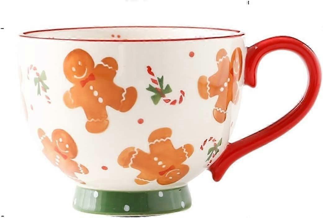 Large Capacity 16.9oz Handpainted Porcelain Coffee Mug for Office Breakfast and Versatile Drinks