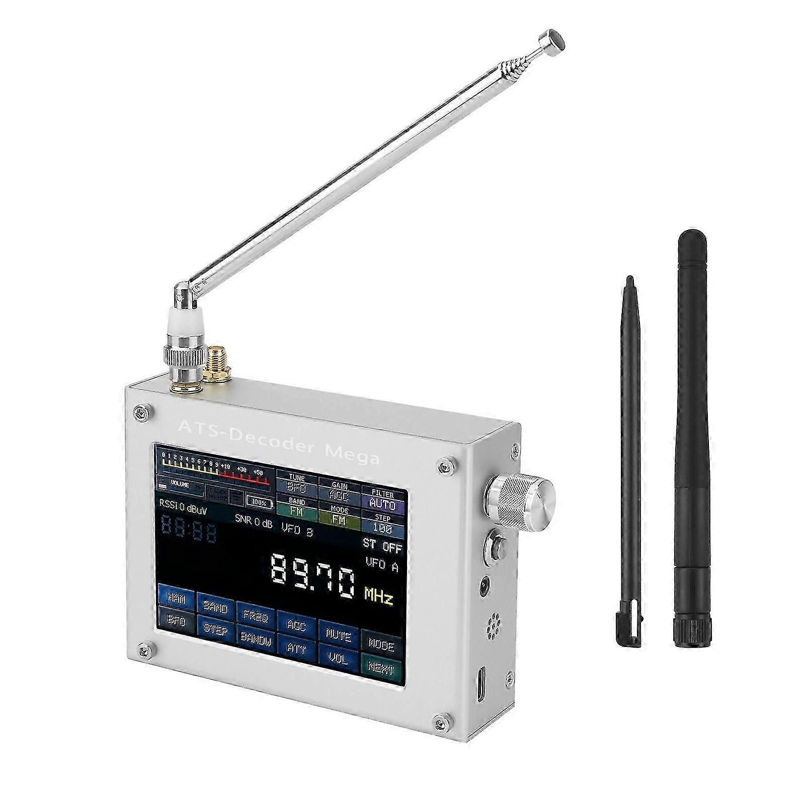 ATS Decoders Pocket Size Radio Receiver with 4Inch Display Screen and Improved Functionality