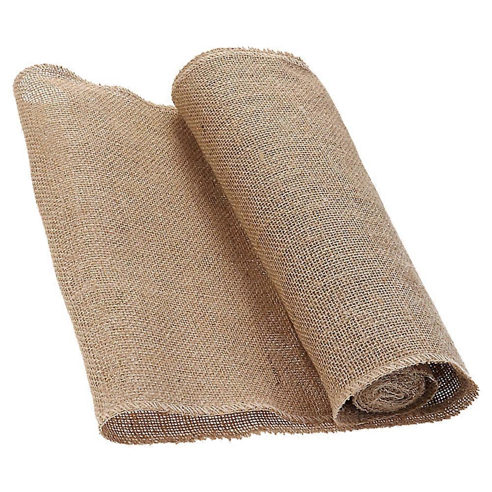 Linen Table Runner Rustic Style for Table Decoration 4Pcs Light Brown Set