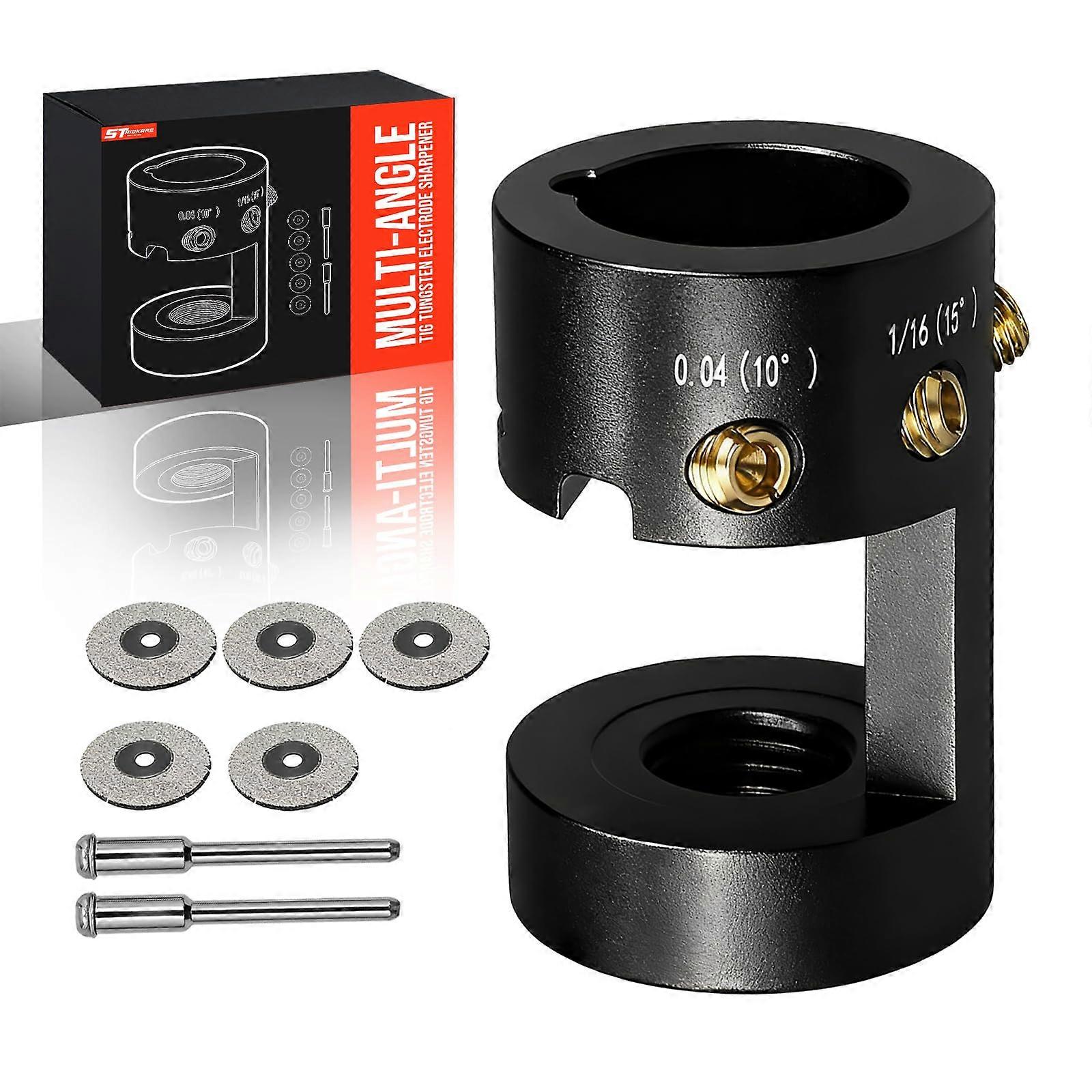 MultiAngle TIG Tungsten Electrode Sharpener and Grinder Head with Precise Angle Control for TIG Welding