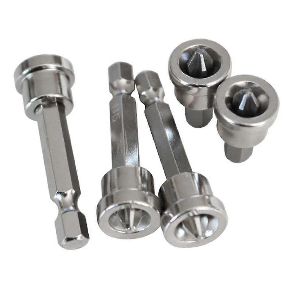 5pcs 1/4 Inch Magnetic Screwdriver Bits Set with Precise Positioning for Woodworking and Drill