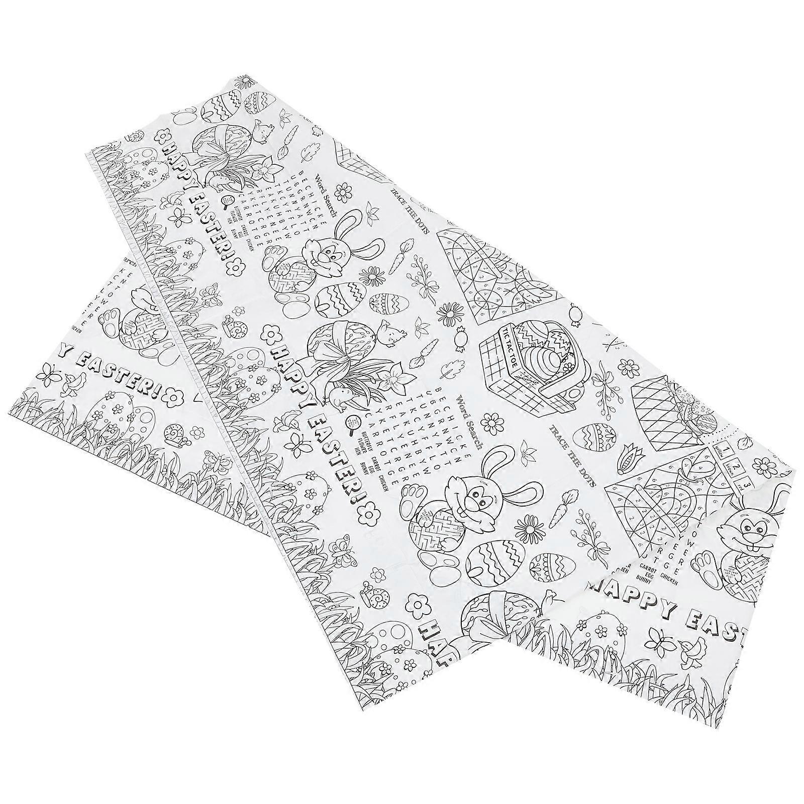 Paper Tablecloth Waterproof Easter Tablecloth for Party Decoration