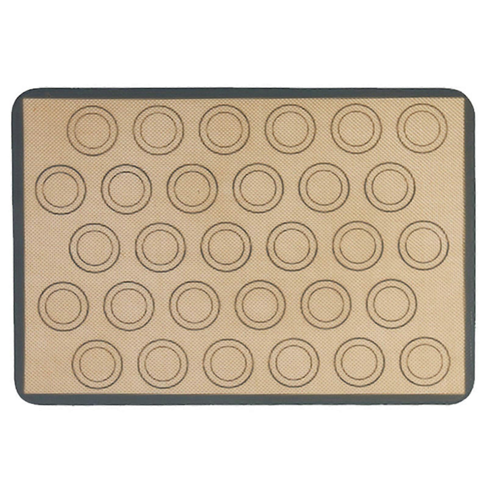 Macaron Baking Mat NonStick Silicone 30Hole Sheet for Even Heat Distribution and Easy Clean