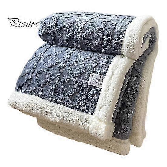 Warm Winter Blanket Thick DoubleSided Plush Soft 3D Jacquard for Bed Sofa Dorm Travel