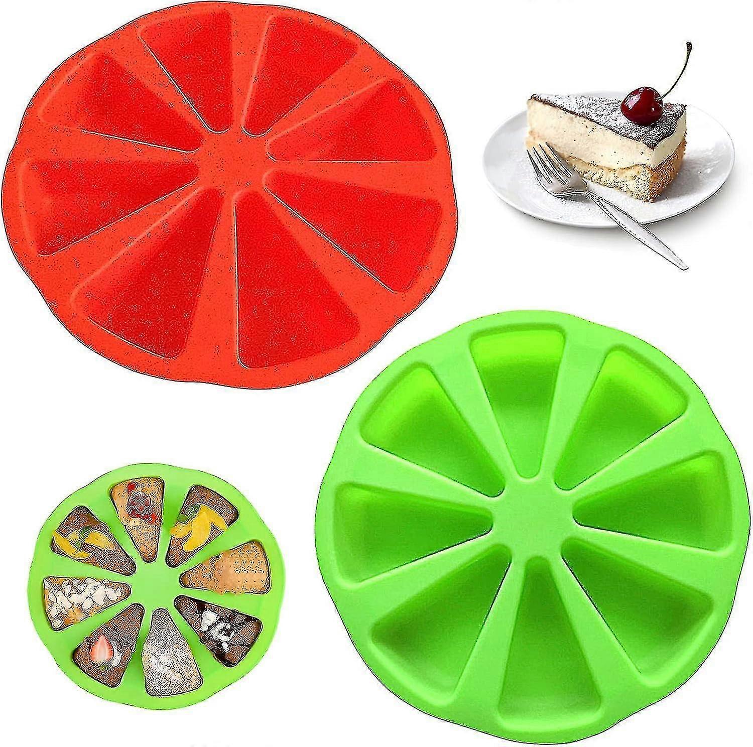 2 Pcs Triangle Silicone Baking Moulds 25-26