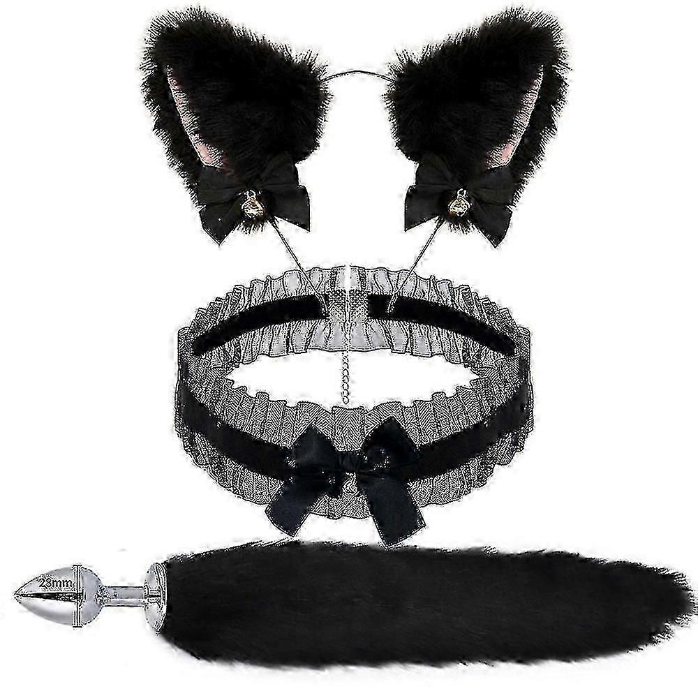 Couples Cosplay Props Fox Tail Cat Ears Headbands Role Play Accessories