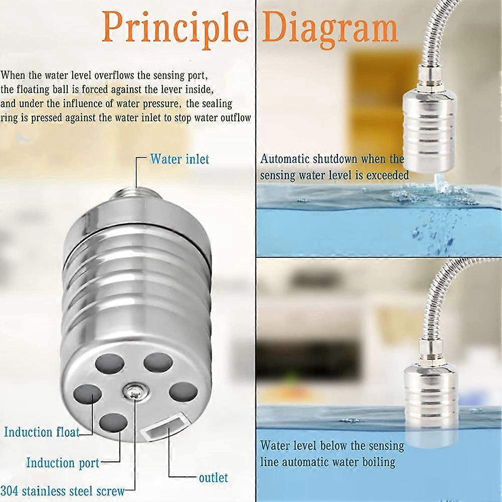 1/2Inch 3/4Inch Water Float Valve, Stainless Steel Fully Automatic Water Level Control, Automatic Water Level Controller