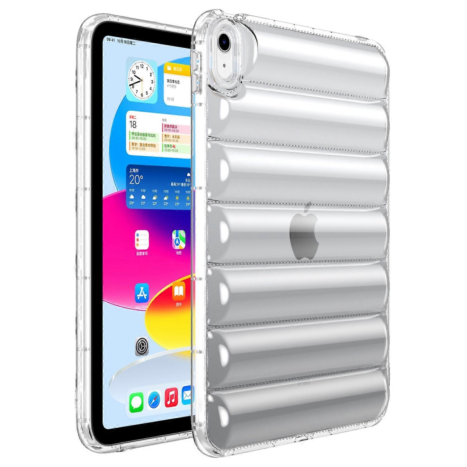 For iPad Air (2020)/(2022) TPU Shock Absorption Case Soft Touch Down Jacket Design Tablet Cover
