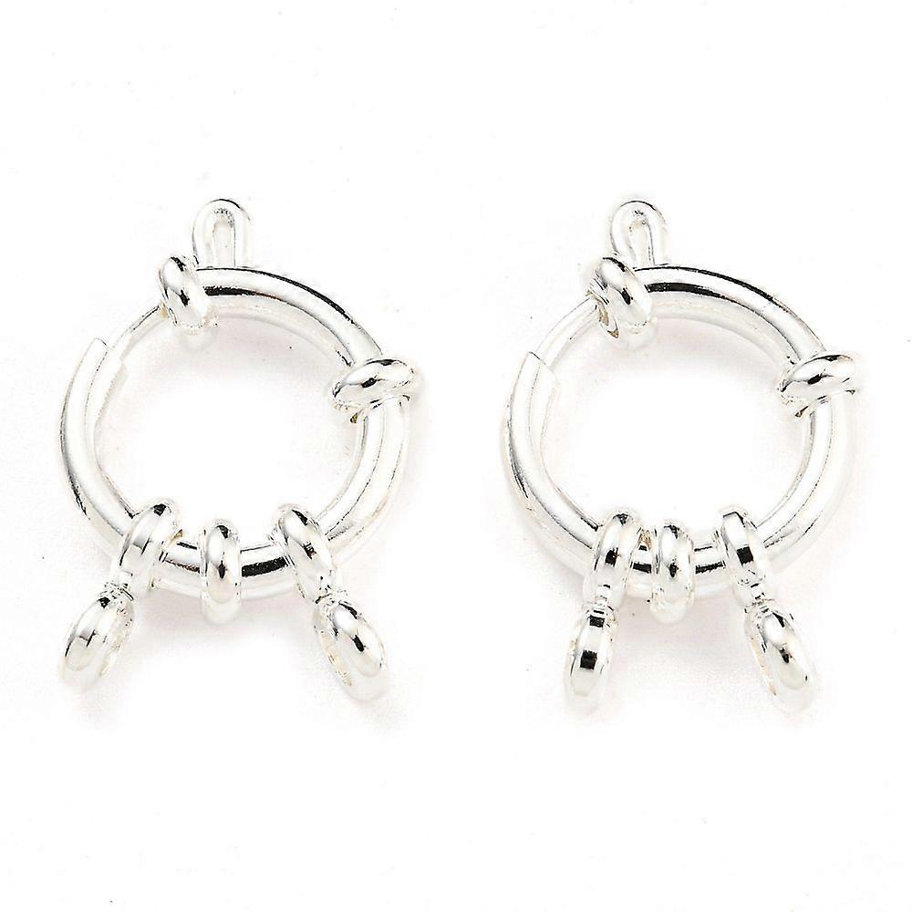 304 Stainless Steel Spring Ring Clasps Ring Silver 14x4mm Hole: 2.5mm