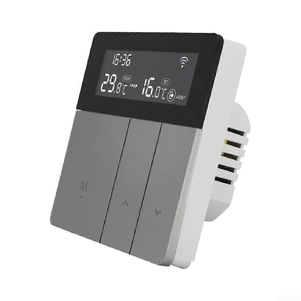 Smart WiFi Thermostat with Voice Control, Programmable Floor Heating and Boiler, LCD Display
