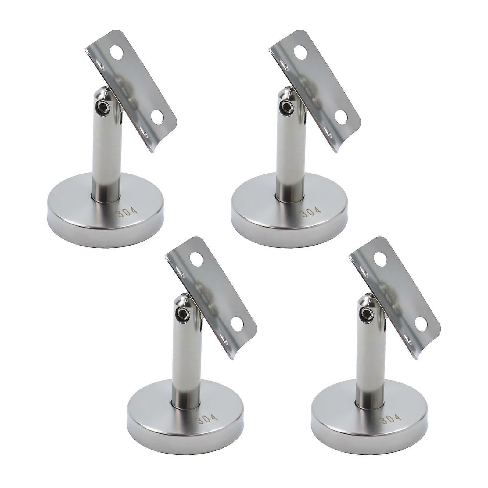 4PCS Adjustable Stainless Steel Handrail Brackets Rustproof Staircase and Deck Railing Support 2.2'