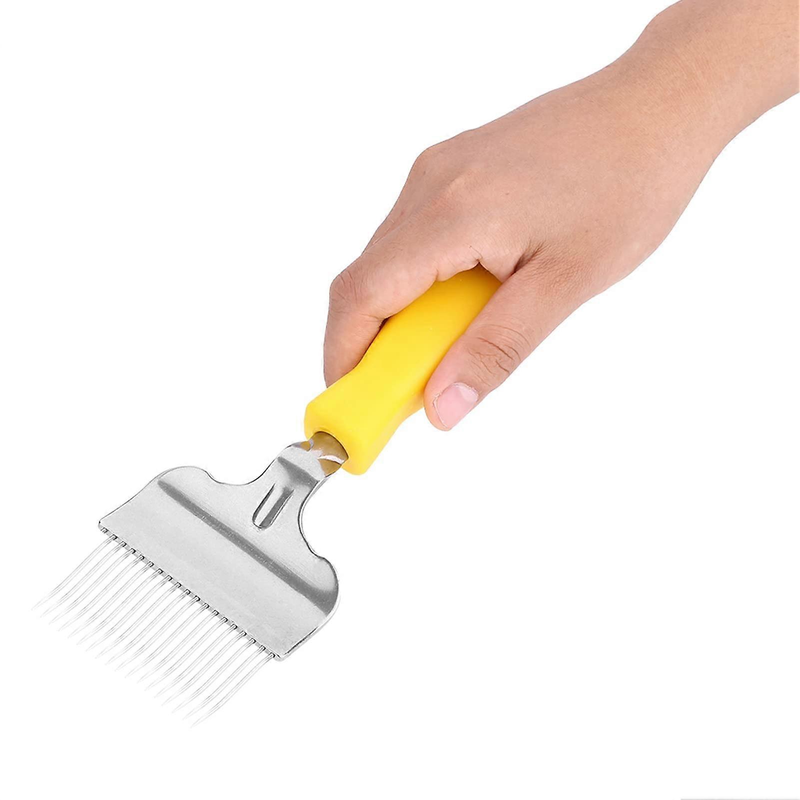 Bee Uncapping Fork Stainless Steel Tines Heavy Duty Beekeeping Honey Comb Extractor Tool