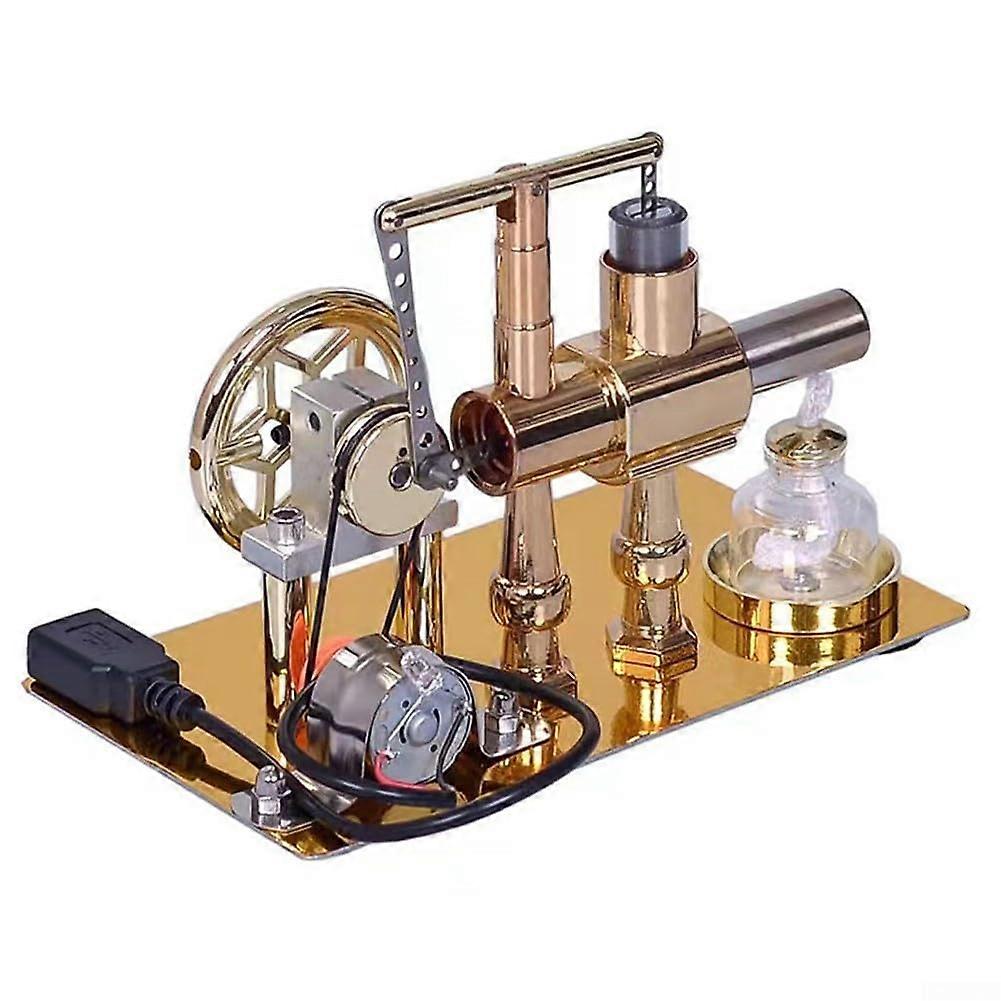 Stirling Engine Model Generator for Physics Demonstration with Metal Build and Manual Flywheel