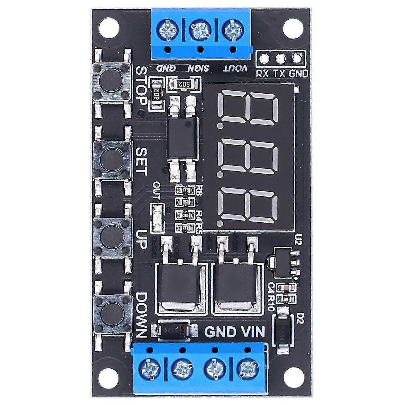 Delay Module Digital Trigger Cycle Timing Delay Module LED Relay Board for Industrial Control Electronic Equipment