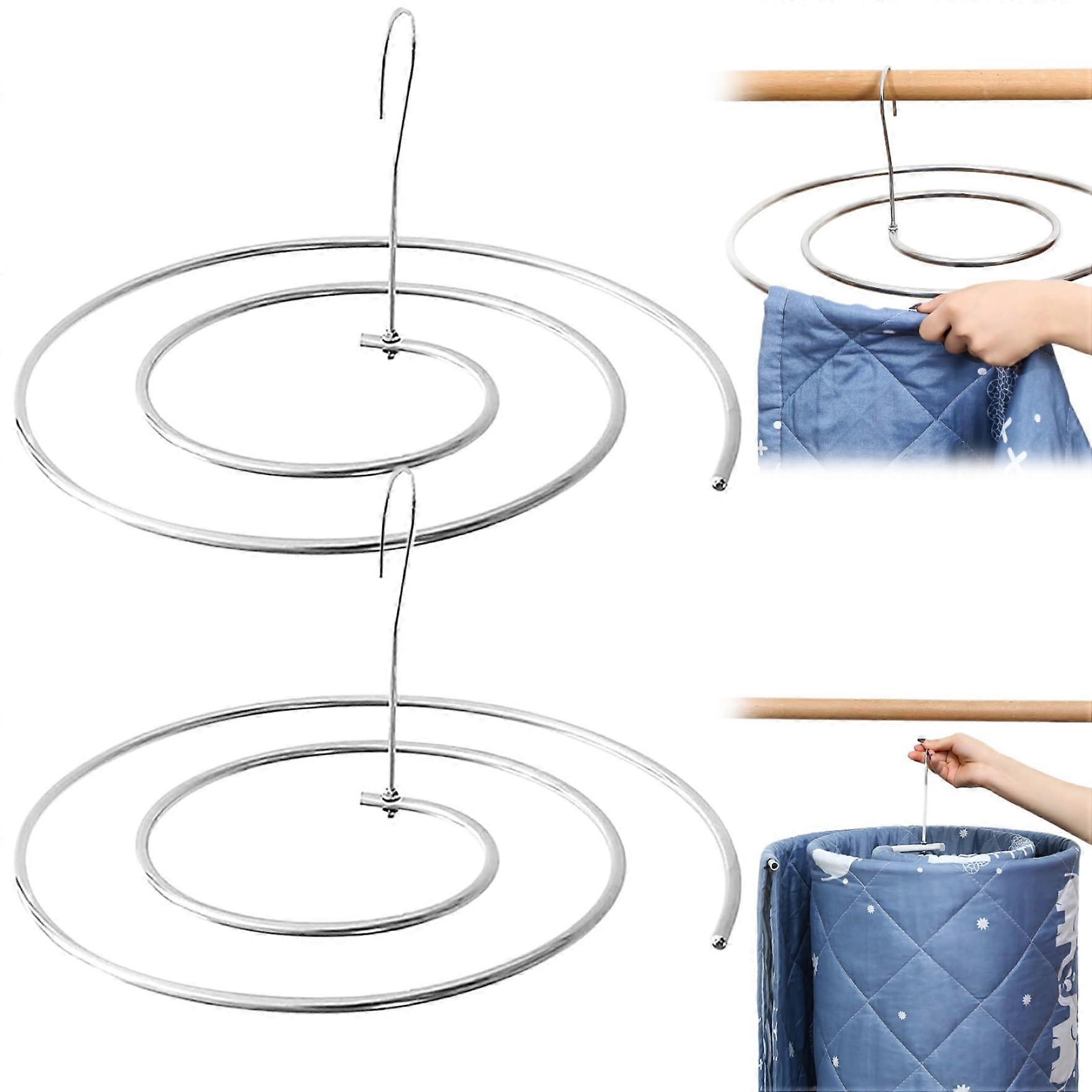 Spiral Clothes Drying Rack, Stainless Steel Quilt Hanger for Blankets Sheets, SpaceSaving Design