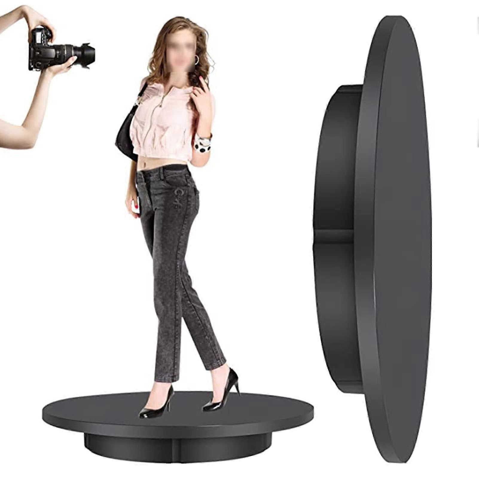 Electric Rotating Display Stand 60cm Black, 100KG Load Motorized Turntable with Remote Control