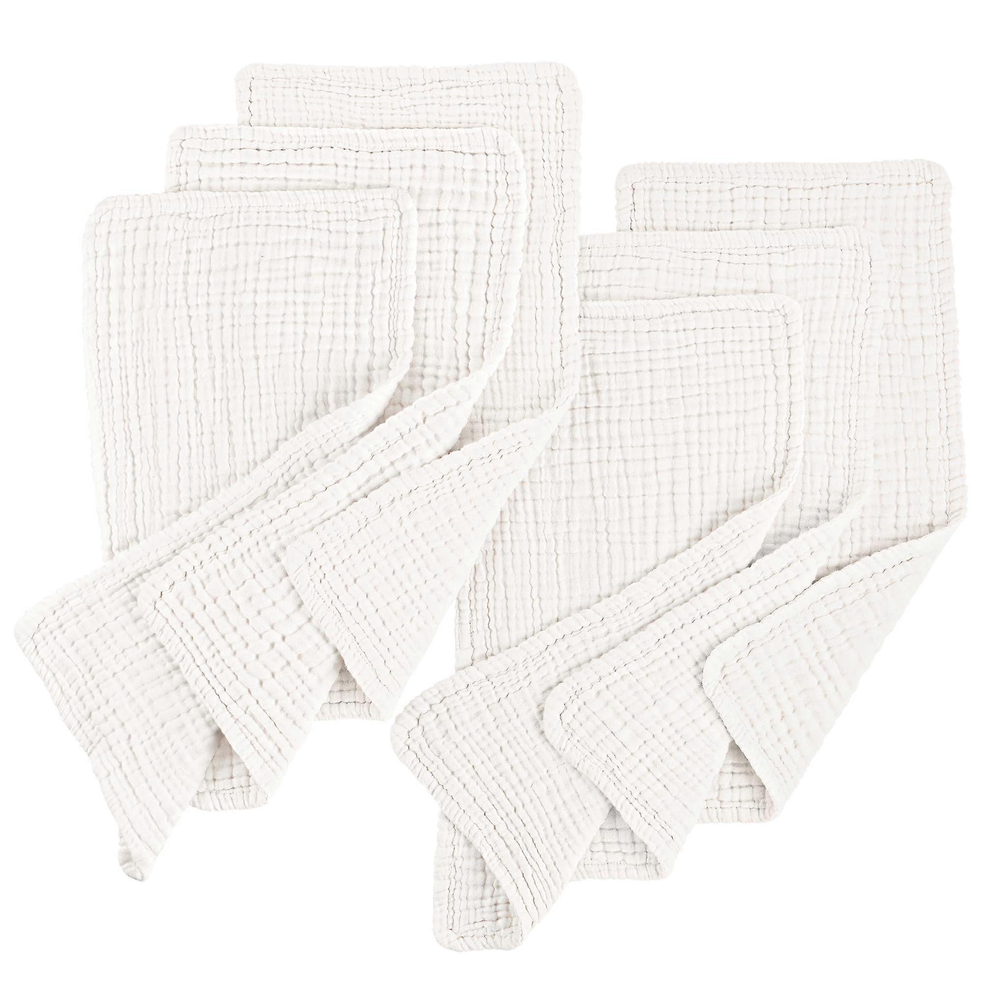 Muslin Burp Cloths 6 Pack Soft Absorbent Cotton for Newborns Baby Boys and Girls Large Coverage