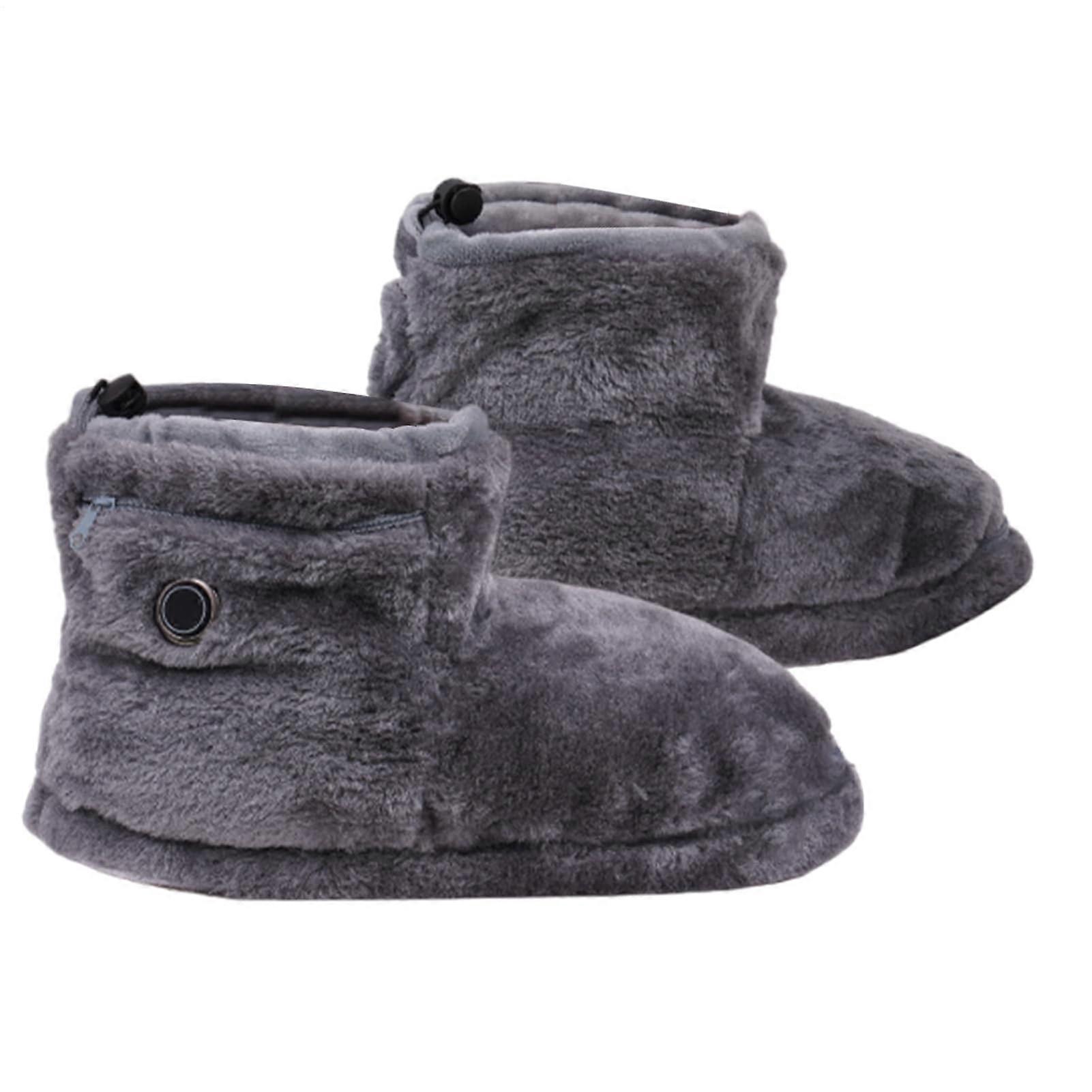 USB Heated Slippers with Adjustable Temperature Timer, Warm Lining and Non Slip Sole for Winter