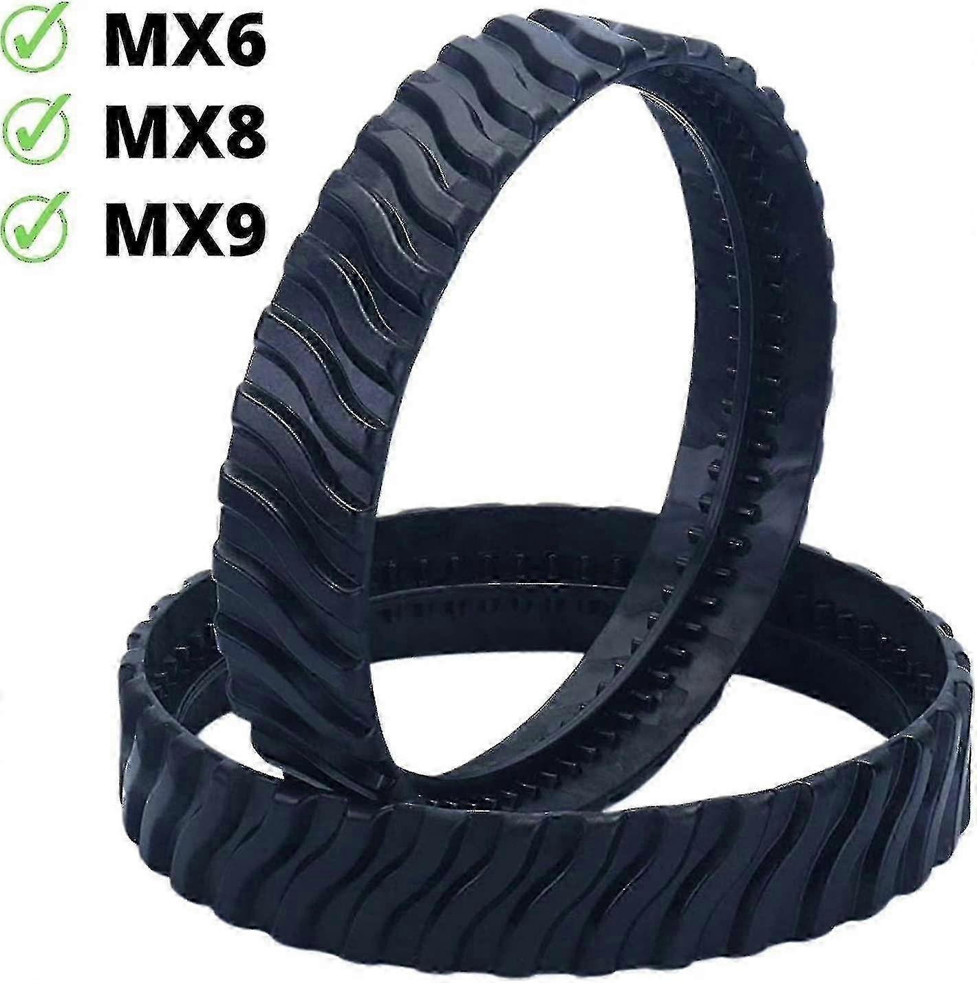 Replacement tires for Zodiac MX series pool cleaner robots, 2 tracks adaptable.