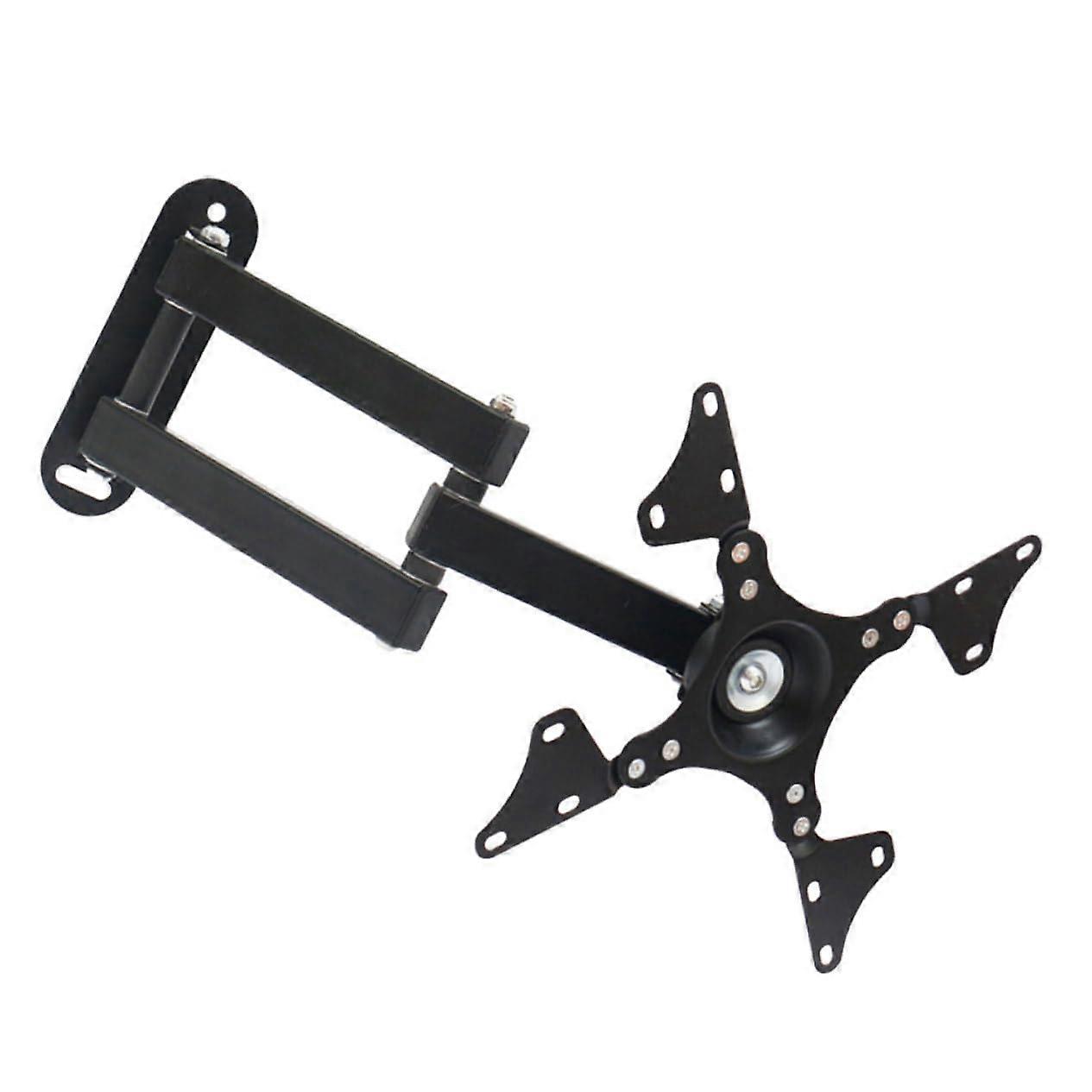 Universal Rotating TV Wall Mount Bracket for Flat Screen, SpaceSaving Steel Design, Black
