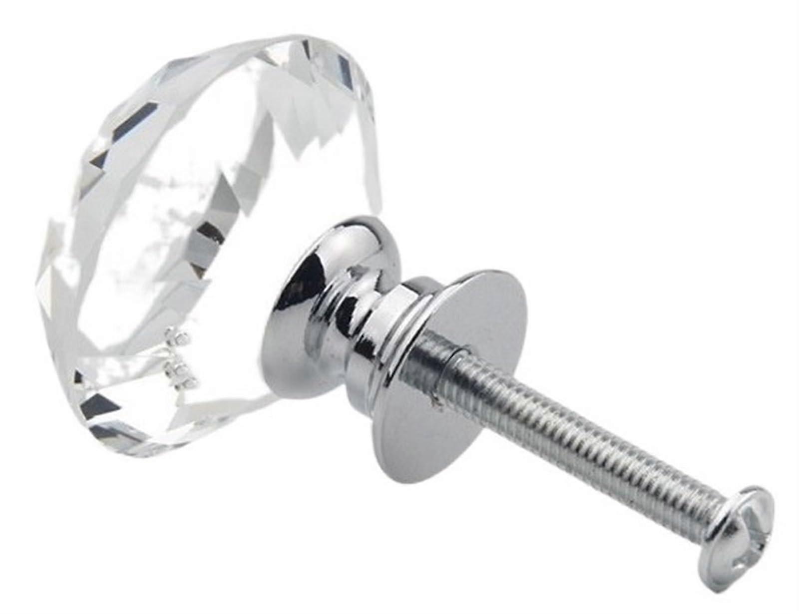 Crystal Cabinet Knobs Diamond Shape Glass Drawer Pulls for Kitchen Cabinet and Wardrobe