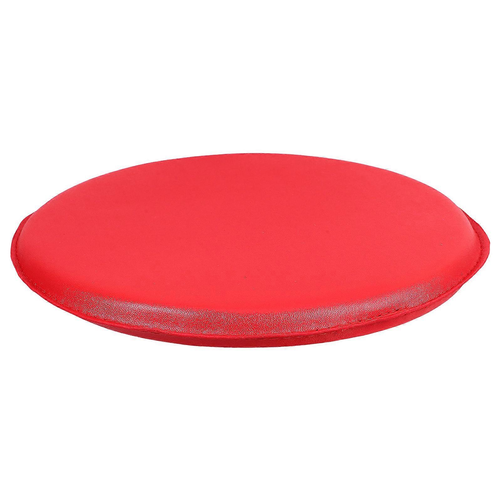 Red Round Stool Wooden Seat Replacement Cushion for Stool Use