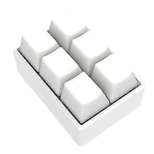 Programmable Macro Keyboard 6Key Compact Keypad with Red Switches for Copy Paste and Shortcuts