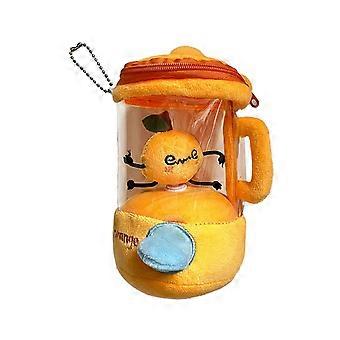 Carrot Plush Blender Toy with Hidden Zipper Storage and Keychain Clip Desk Decor Gift