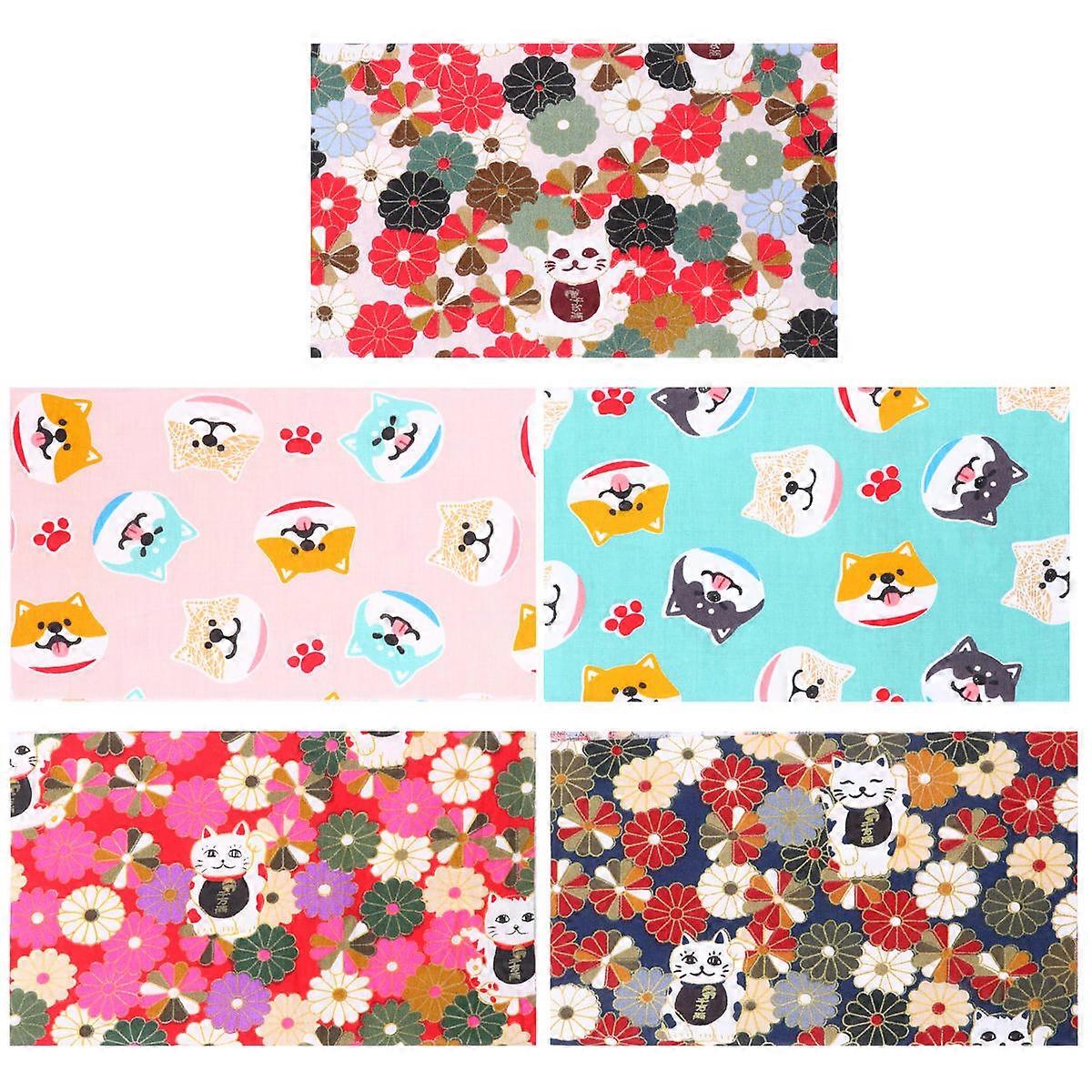 Patchwork Cloth Diy Projects Rectangular Cotton Flax Crafting 10Pack