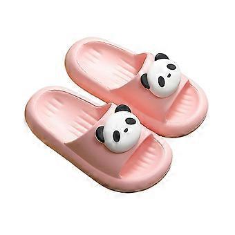 Mädchen-Hausschuhe aus weichem EVA-Material für drinnen und draußen, bequem und lässig, mit Panda-Print für Kleinkinder von 2-12 Jahren. (2,5-3 Jahre)