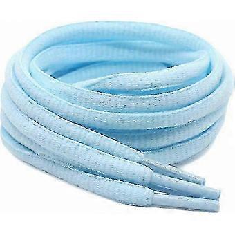 2 Pairs of Oval Sports Shoelaces for Running Shoes, Light Blue Edition 0621