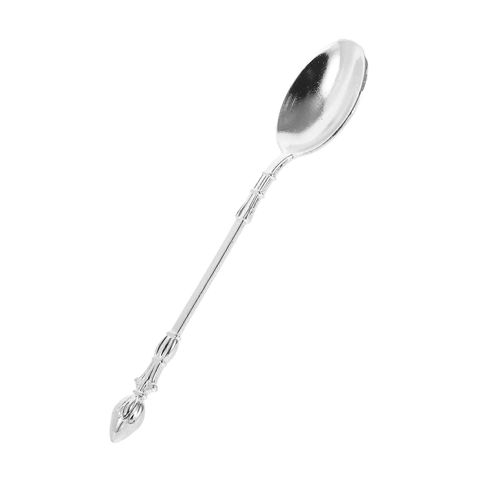 Silver Alloy Dessert Spoon for Kitchen Use Mini Size