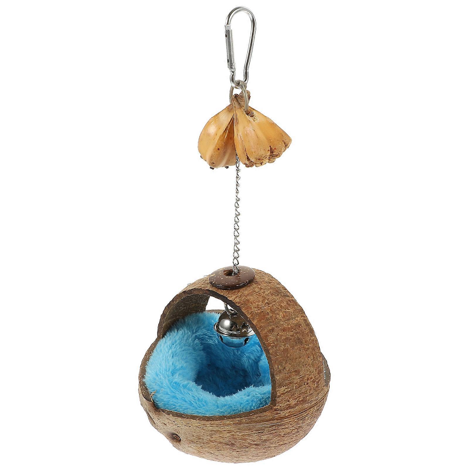 Breeding Birdcage Hanging Nest Coconuts Shell Bird Bed 3Sets