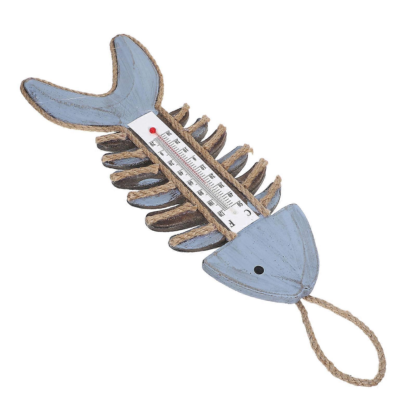 Indoor Climate Gauge Fish Bone Wall Mounted Set 3Pcs