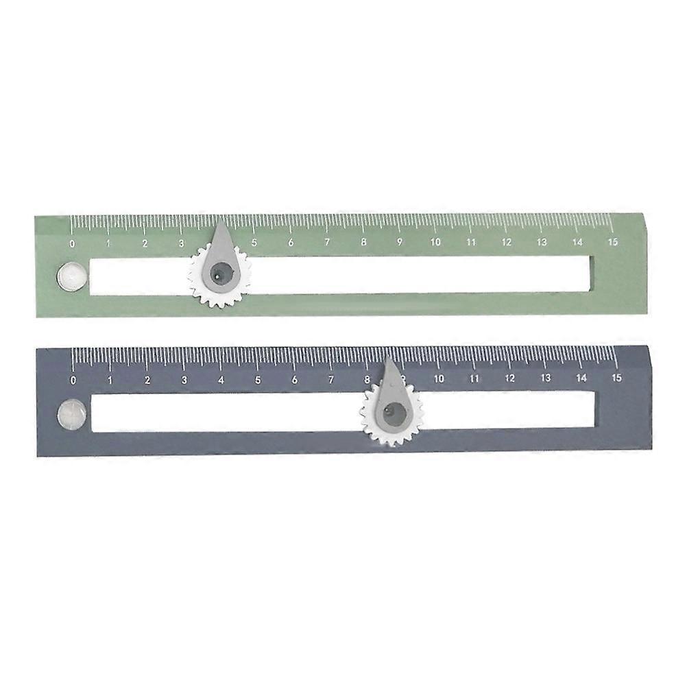 Portable Compass Rulers Drawing Tools 2Pcs for Students Measuring Use