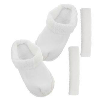 White Shoes Liner Thick Plush Cotton Shoes Liners for Home Use 1Set
