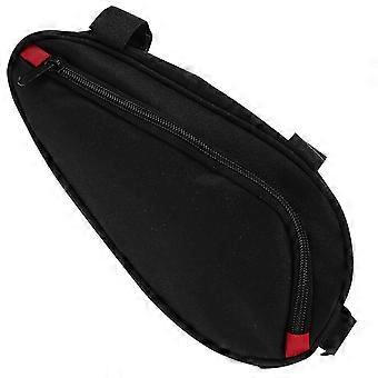 Black Waterproof Triangle Bike Bag, Cycling Pouch Storage for Mountain Bike Home Outdoor Use