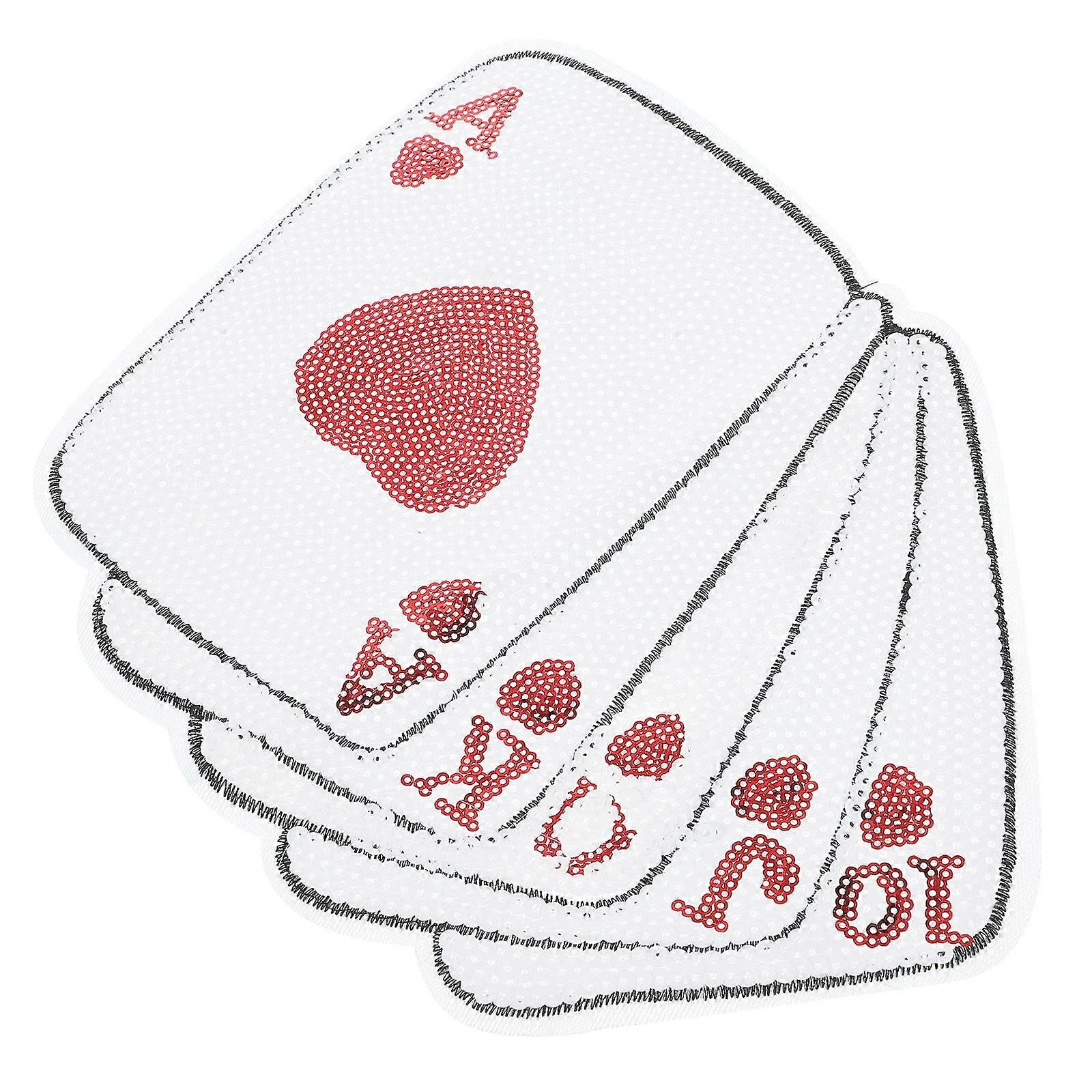 Clothing Patch Shining Poker Designed for Decoration 1Pcs Patch Sticker