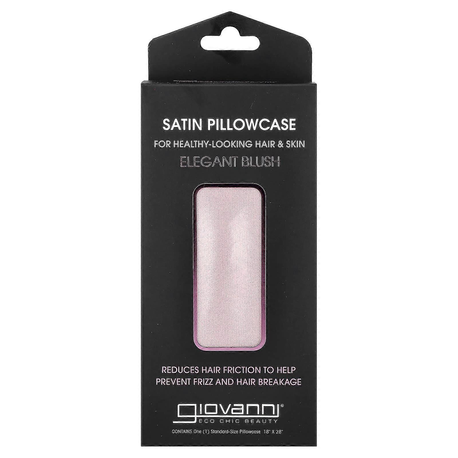 Giovanni, Satin Pillowcase, Elegant Blush, 1 Pillowcase, 2-Pack