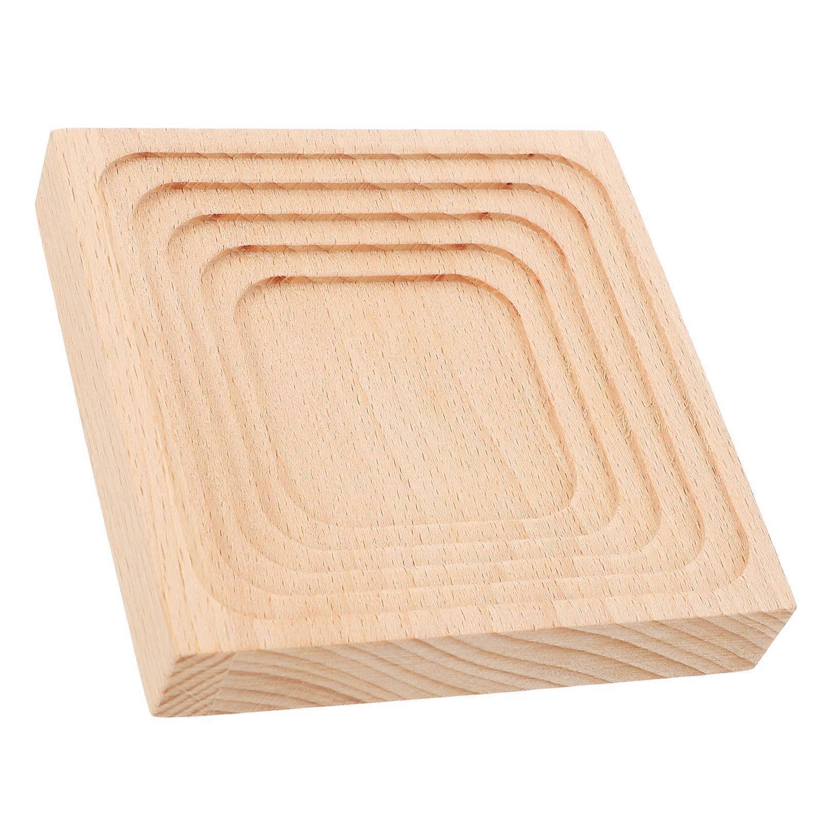 Small Waved Serving Plate Wooden Serving Plate Dessert Serving Platter for Table