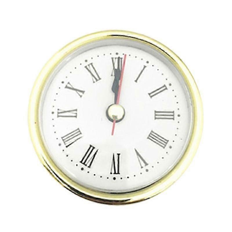 Quartz Clock Insert, Mini Plastic Clock Movement with Roman Numerals, Durable Replacement for Table Clock Frames