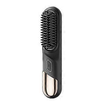 Mini spazzola lisciante ionica wireless, portatile e ricaricabile, per capelli lisci, ricci e voluminosi