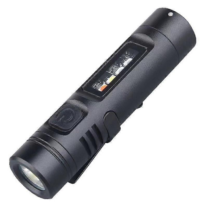 Mini LED Flashlight Clip Rechargeable Portable Torch