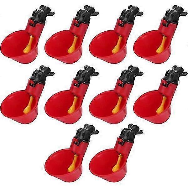 Detachable Leakproof Automatic Water Feeder, 10-Pack Poultry Drinker